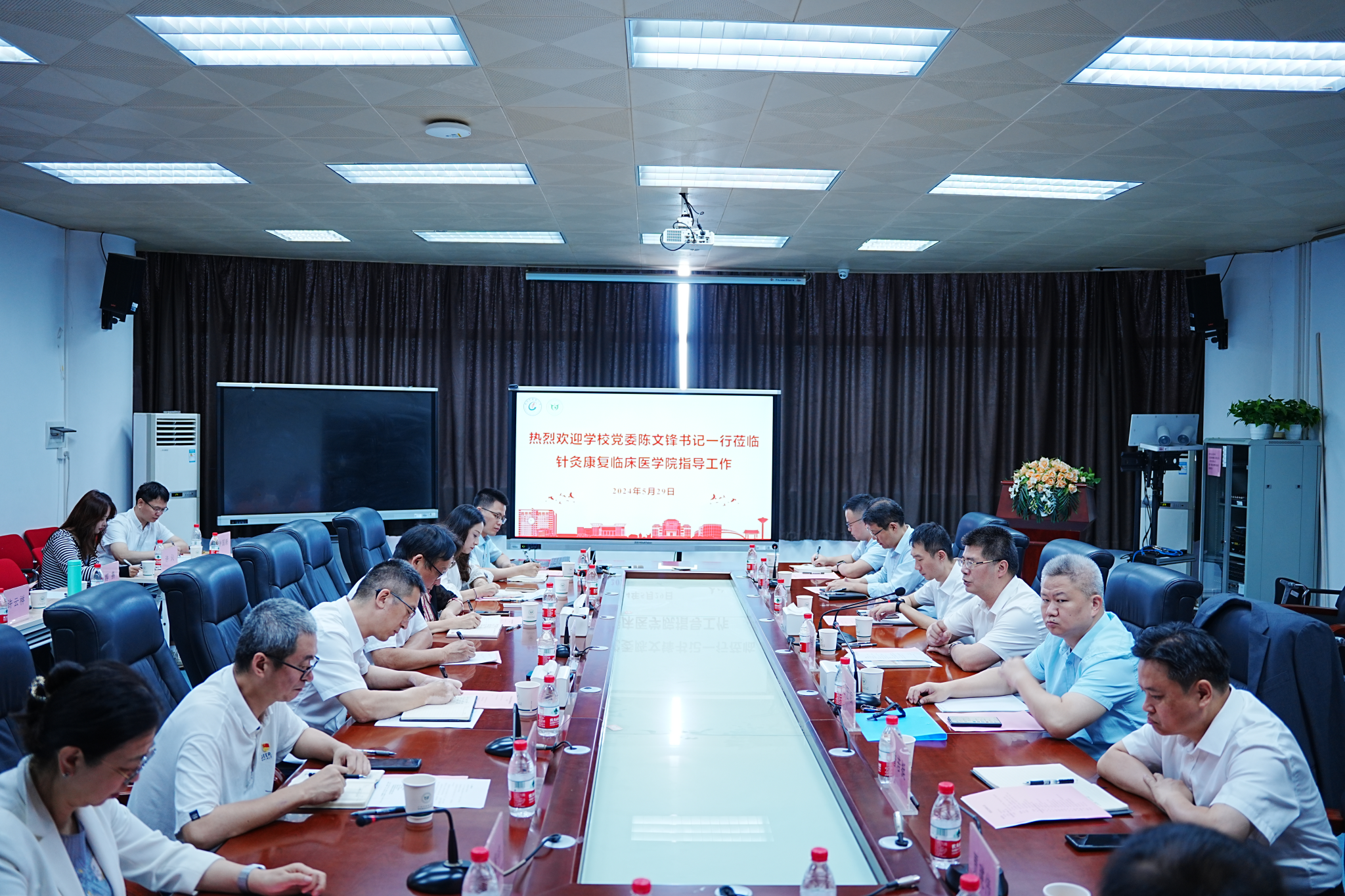 陈文锋带队到针灸康复临床医学院调研